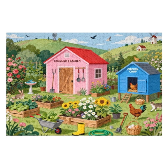 1000 Piece Garden Puzzle for Adults Vibrant Floral Nature Scene Jigsaw Puzzle for Seniors Family Game Night, Fun DIY Puzzle, Perfect Home Dcor and Gift