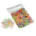 thumbnail image 1 of 1000 Piece Glow In the Dark Latex Rubber Band Bracelet Pack Rubber Band Mega Value Pack with Clips Fixing Clip Happy Day!, 1 of 6