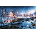 thumbnail image 1 of 1000 Piece Glow in The Dark Puzzle – All is Bright– Winter Landscape, 1 of 10