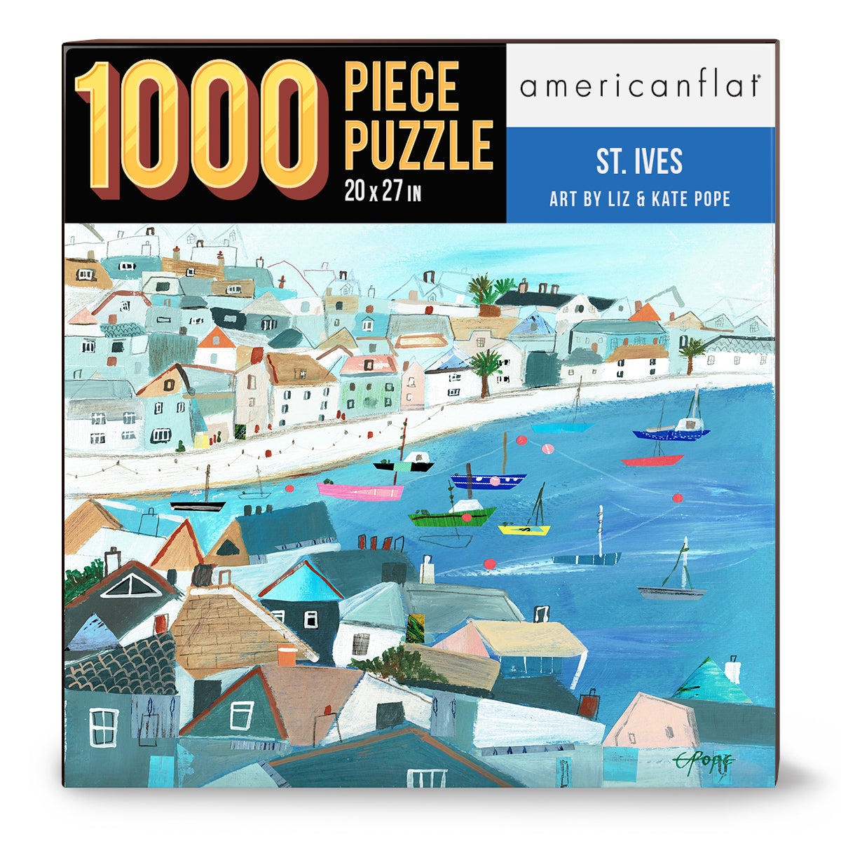 1000 Piece Jigsaw Puzzle, 20x27 Inches, St Ives, Artwork by Liz and ...