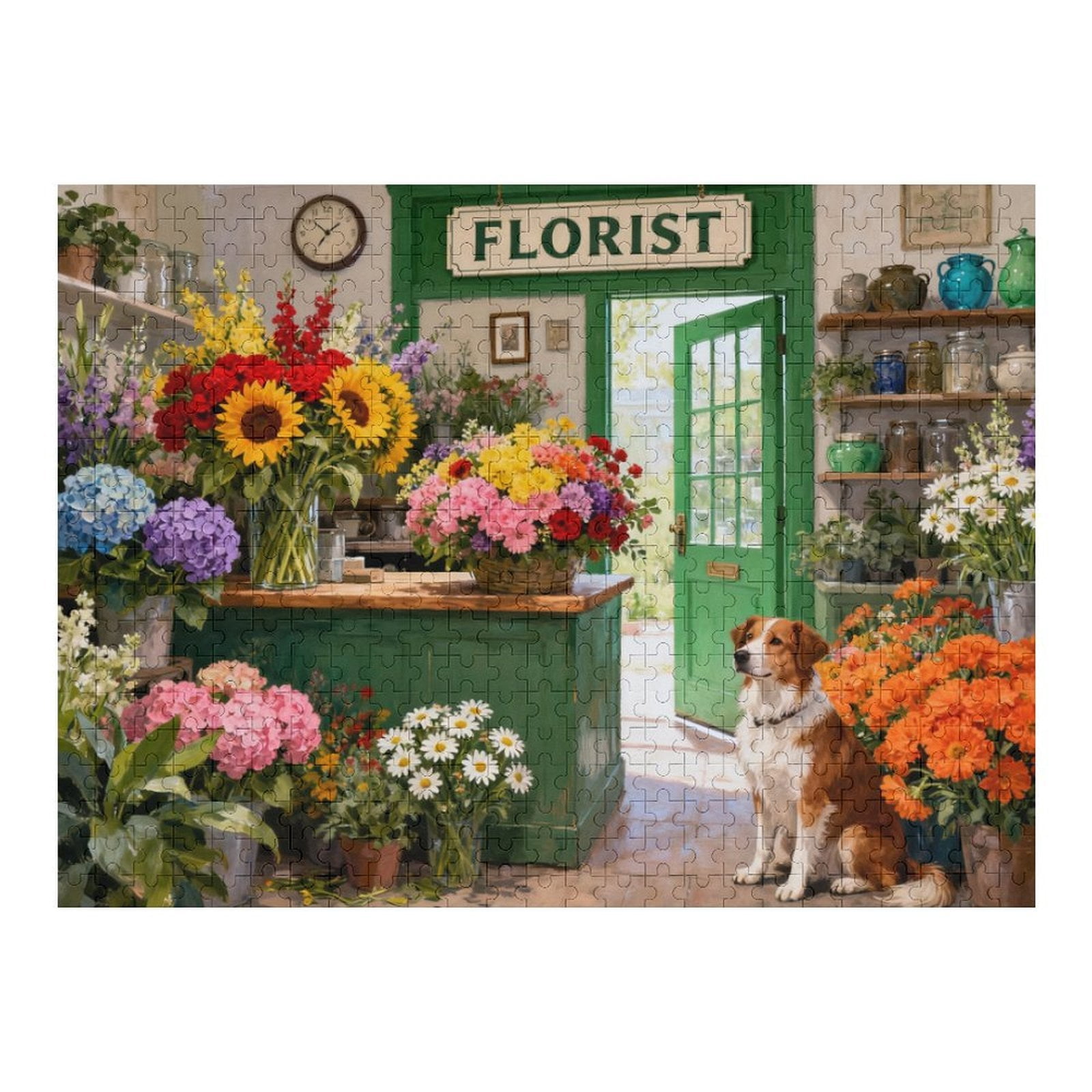 1000 Piece Jigsaw Puzzle for Adults All Seasons Flower Shop Puzzle ...