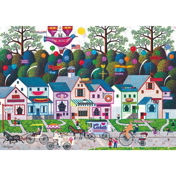 1000 Piece Jigsaw Puzzle - Charles Wysocki - Confection Street - 1000 Piece Jigsaw Puzzle