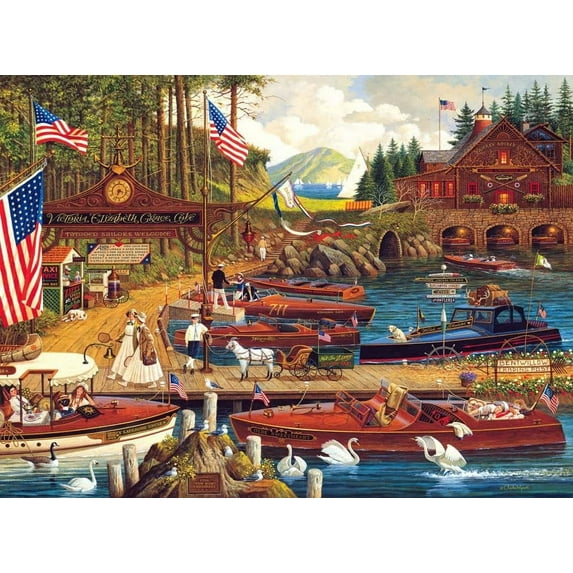 1000 Piece Jigsaw Puzzle Charles Wysocki Lost in The Woodies Puzzle Challenging Educational Fun Family Games Toys Gifts for Home Kitchen Decor Family Activities