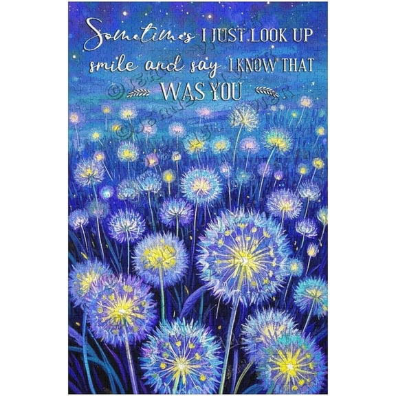 1000 Piece Jigsaw Puzzle  Dandelion with Inspirational Quote  Ideal for Adults & Gift Seekers Looking for Positive & Relaxing Puzzles