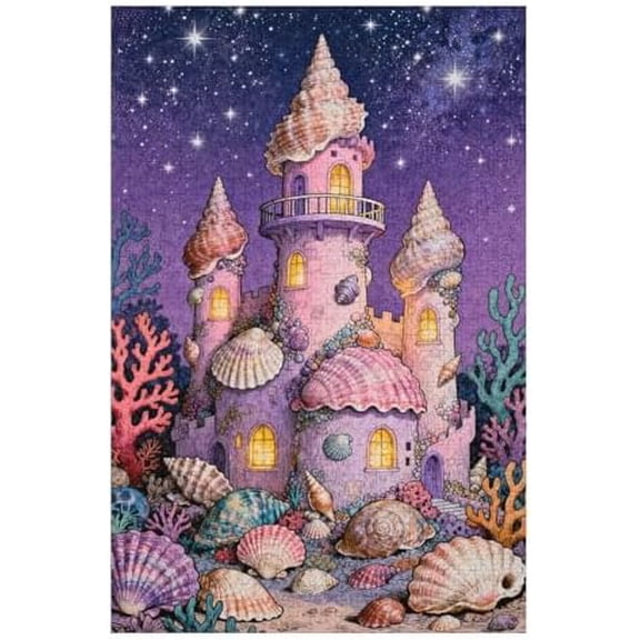 1000 Piece Jigsaw Puzzle, Fantasy House Magical Colorful Scene, Perfect Interlock, Fun Family Activity Game, 30" x 20"