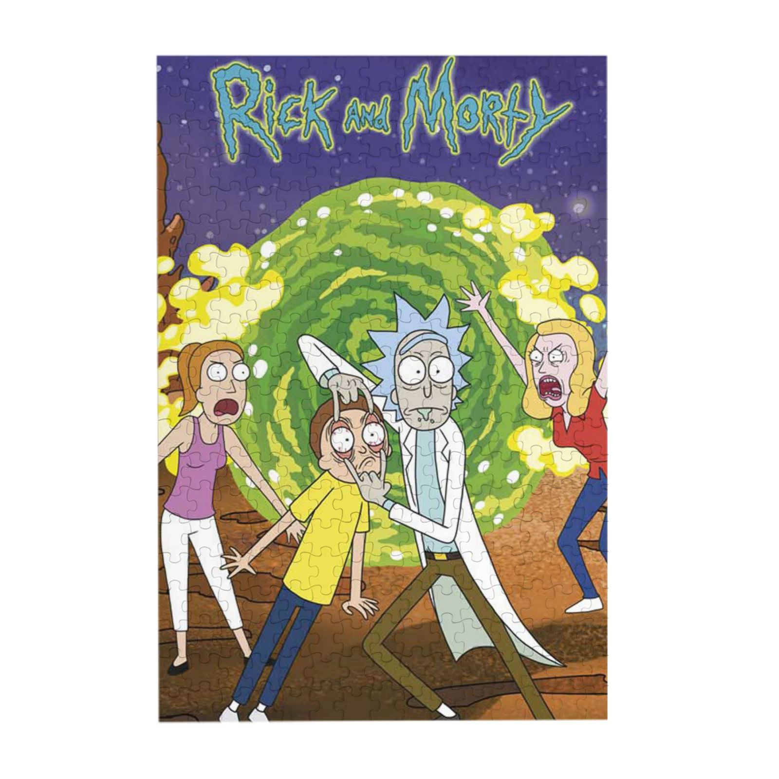 Rick And Morty 1000 Piece Jigsaw Puzzle - Officially Licensed, Full-Color Montage Of Characters