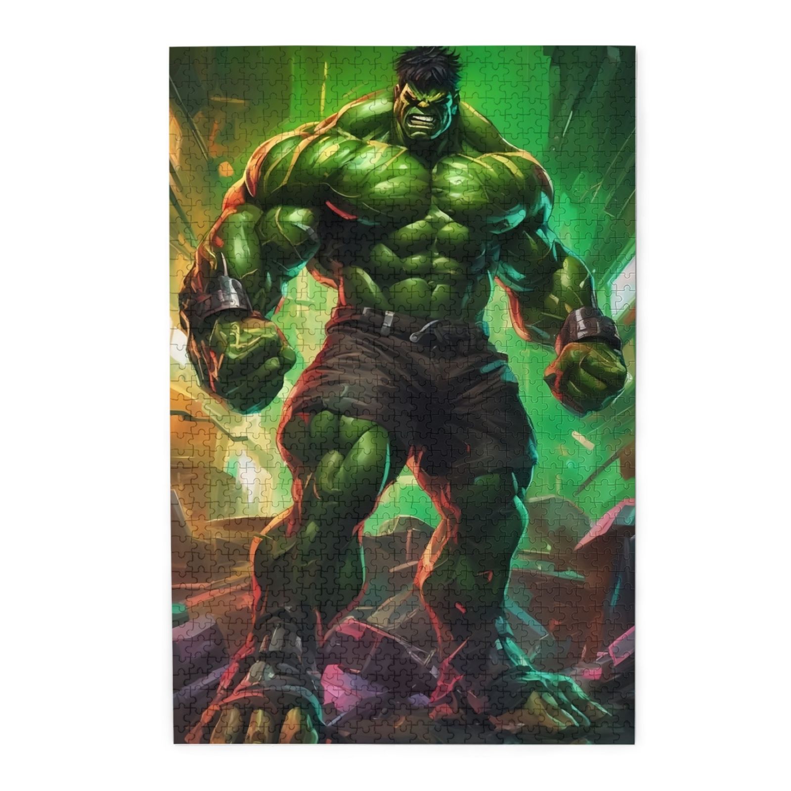 1000 Piece Jigsaw Puzzle Green Hulk Wooden Jigsaw Puzzle For Adults