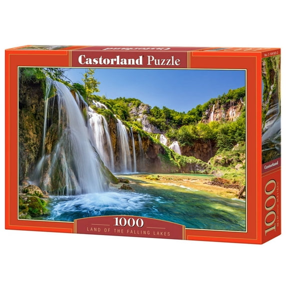 1000 Piece Jigsaw Puzzle, Land of the Falling Lakes , National park, Pure nature, River puzzle, Adult Puzzle, Castorland C-104185-2