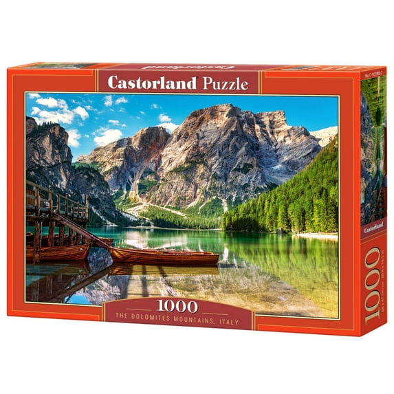 1000 Piece Jigsaw Puzzle, The Dolomites Mountains, Italy, Idyllic view, Landscape puzzle, Adult Puzzle, Castorland C-103980-2