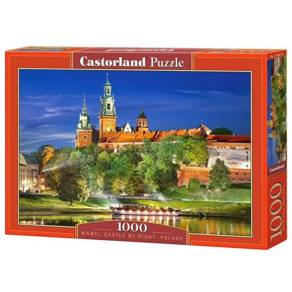 1000 Piece Jigsaw Puzzle, Wawel Castle by Night, Poland, Royal heritage, Royal Castle, Adult puzzle, Castorland C-103027-2