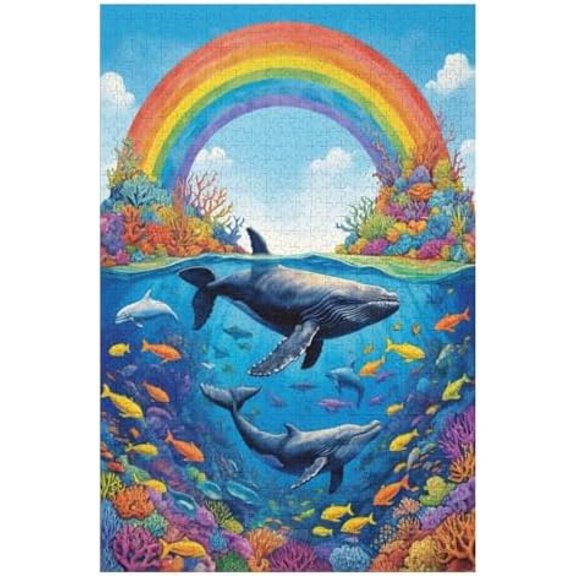1000 Piece Jigsaw Puzzle for Adults - Underwater Ocean Scene with Unique Shaped Pieces, Fun, Challenging, and Gift-Ready Puzzle, Size 30 x 20 in