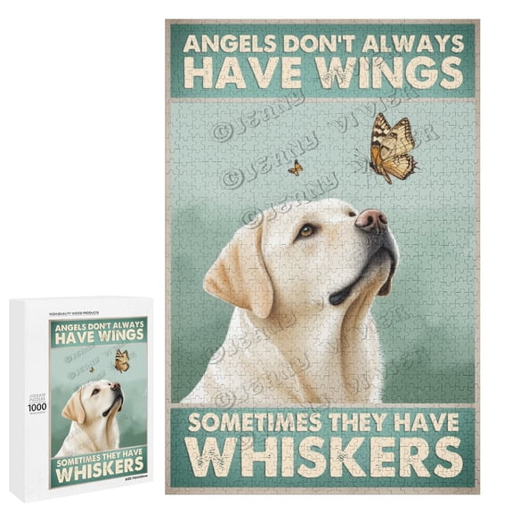1000 Piece Jigsaw Puzzle for Adults - Wood Puzzles - Labrador Theme - Perfect for Relaxation and Fun
