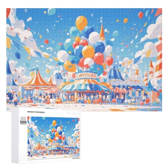 1000-Piece Jigsaw Puzzle of an Amusement Park – Perfect for Family Bonding, Stress Relief, and Creating Beautiful Home Art.