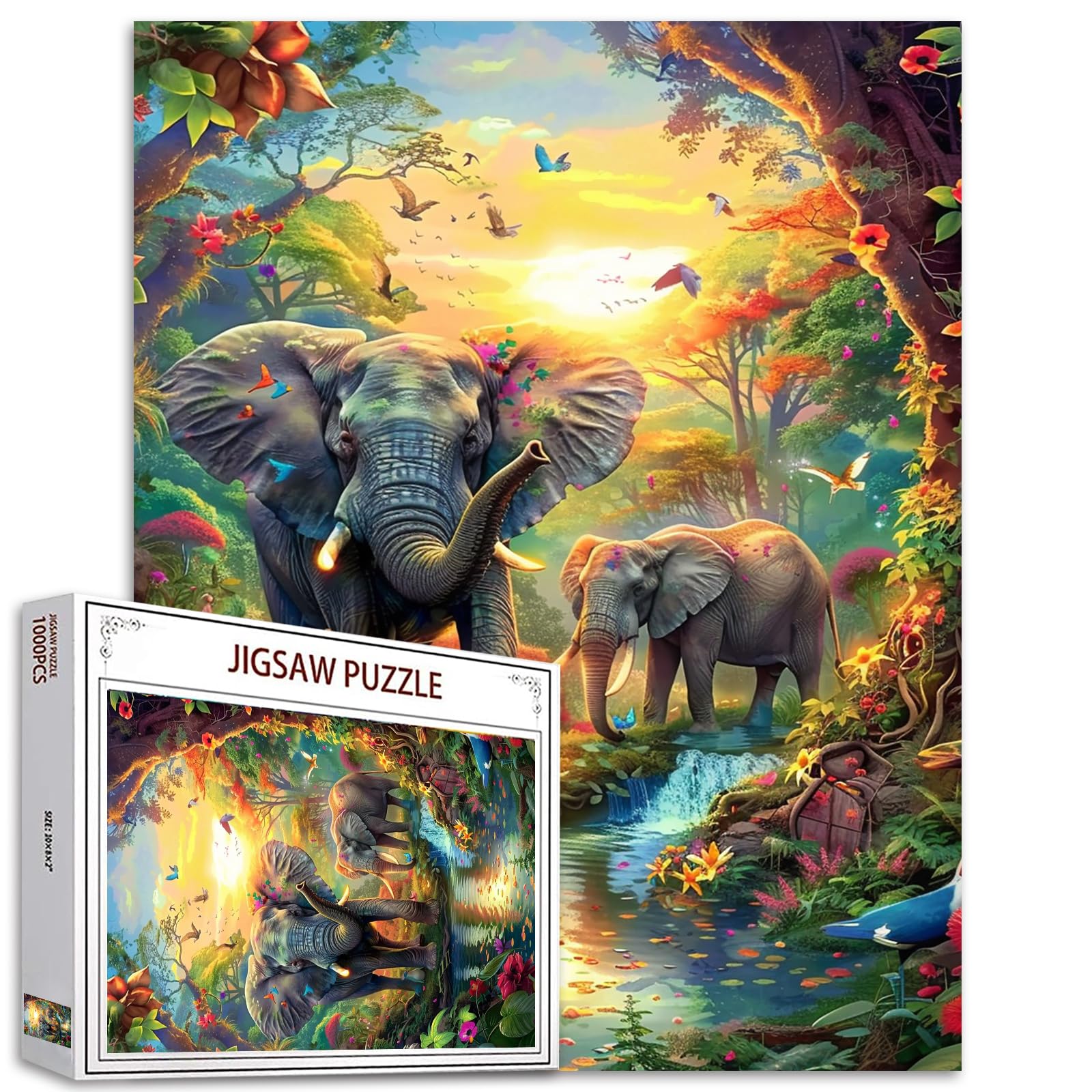 1000 Piece Jigsaw Puzzle - 'African Colours' Art Puzzle, Finished Size 69 X 47.7 Cm
