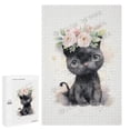 thumbnail image 1 of 1000 Piece Jigsaw Puzzles for Adults - Wood Puzzles - Watercolor Black Cat20" x 30"Portable Wooden Jigsaw Puzzle for Adults, 1 of 8