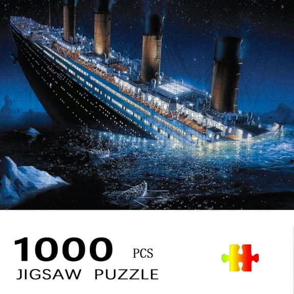 1000 Piece Large Titanic Shipwreck Puzzle, Challenging and Difficult Puzzle, Home Art Decoration, Family Game Night, Suitable for Adults and Teenagers, Birthday, Christmas Gift