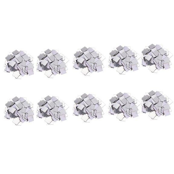 1000 Piece Mirror Tile Wall Sticker 3D Decal Room Decor Stick (Silver)