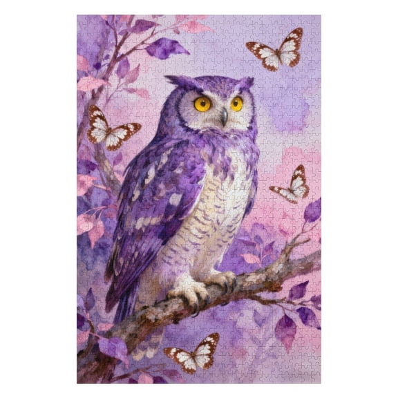 1000 Piece Owl Nature Art Puzzle for Adults Bird and Wisdom Owl Themed Jigsaw Puzzle, Fun Relaxing Family Game, DIY Puzzle for Seniors, Adults, Perfect Home Dcor Gift, 30x20 in