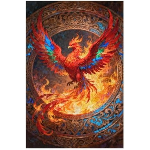 1000 Piece Phoenix Rising Difficult Challenging Unique Puzzle for Adults, 30x20 in – Sturdy Dust-Free Pieces, Perfect for Family & Adults Game Nights & Home Decor