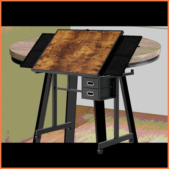 1000-Piece Puzzle Coffee Table with Waterproof Melamine Top, Mobile & Extra Storage for Living Room