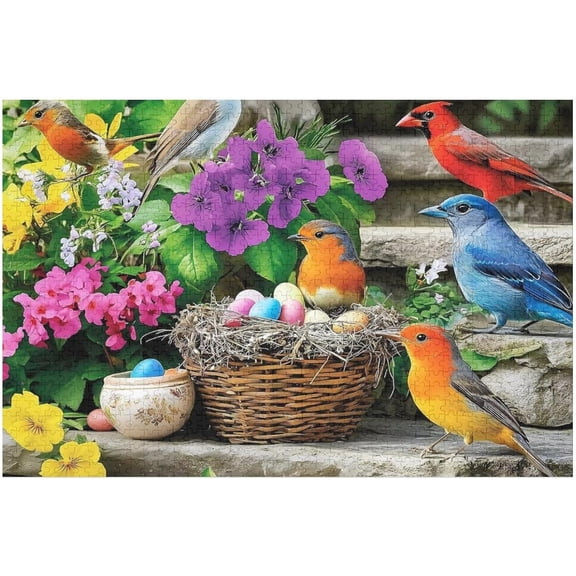 1000 Piece Puzzle for Adults Colorful Birds Jigsaw Bird Puzzles Brid Lover Challenging Friends Family Activity Game Nights Gift Women Men Pieces