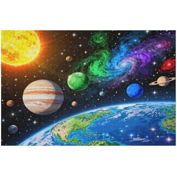 1000 Piece Puzzles for Adult Outer Space 30 X 20 Inch 1000 Piece Jigsaw Puzzle for Adults Puzzles 1000 Pieces for Adult Holiday Educational Challenge Kit