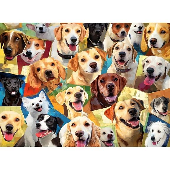 Jigsaw Puzzle for Adults, Senior Dog Portrait, 1000 Piece Premium Puzzle, Heartwarming Detailed Animal Art for Dog Lovers, Challenging Activity