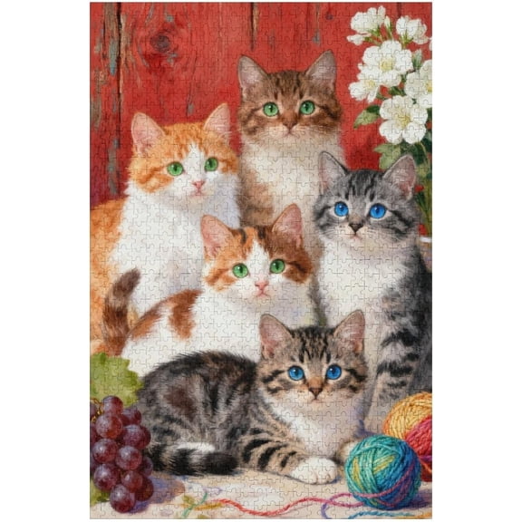 1000 Piece Puzzles for Adults Pet Cats 30 X 20 Inch 1000 Piece Jigsaw Puzzles for Women Adults Puzzles 1000 Pieces for Adults Holiday Educational Challenge Game
