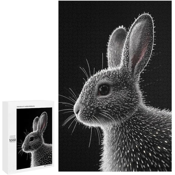 1000 Piece Rabbit Puzzle for Adults, 20"x30" – Educational Intellectual Jigsaw, Fun Game for Men Women