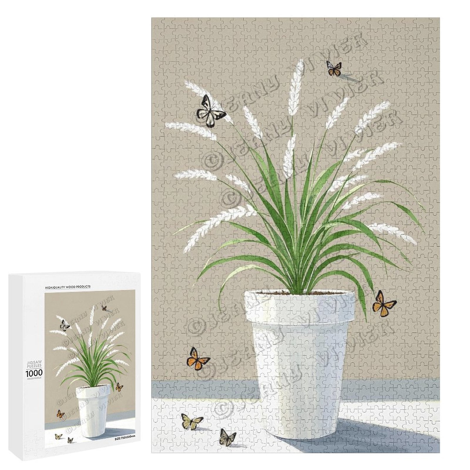 1000 Piece Reed Grass Wooden Jigsaw Puzzle for Adults, Finished Size 20 ...