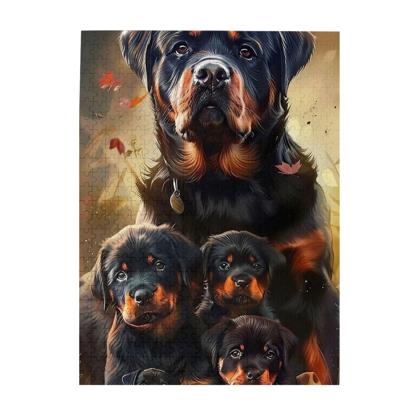 1000 Piece Rottweiler Family Jigsaw Puzzle For Adults – Captivating Dog ...