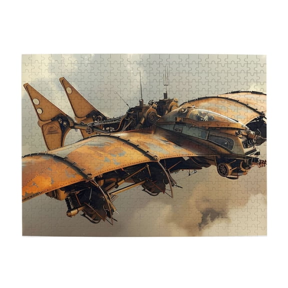 1000 Piece Steampunk Airship Jigsaw Puzzle For Adults – RetroFuturistic Mechanical Art, Challenging & Relaxing Brain Game, Unique Home Decor, Thoughtful Gift