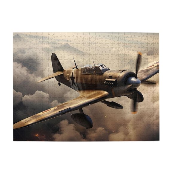 1000 Piece Vintage Military Fighter Plane Jigsaw Puzzle For Adults – Challenging Wooden Brain Teaser, Epic Aviation Artwork, Relaxing Activity, Thoughtful Gift & Home Decor