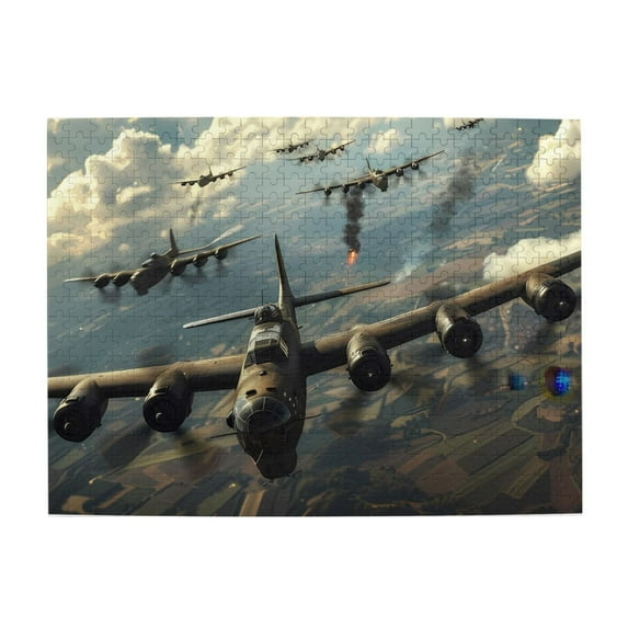 1000 Piece WWII Bomber Formation Jigsaw Puzzle For Adults – Epic Military Aviation Art, Challenging Wooden Game, Stress Relief, Ideal Gift & Wall Decor