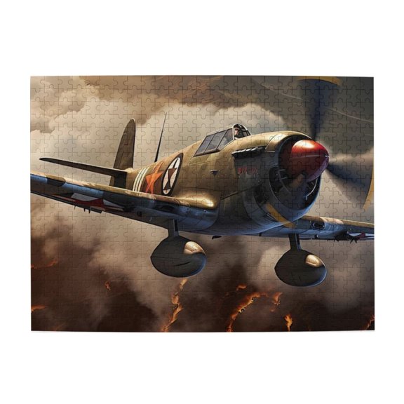1000 Piece WWII Fighter Plane Jigsaw Puzzle For Adults – Challenging & Relaxing Wooden Brain Teaser, Historic Military Aircraft Artwork, Great Gift Idea For History Buffs & Home Decor