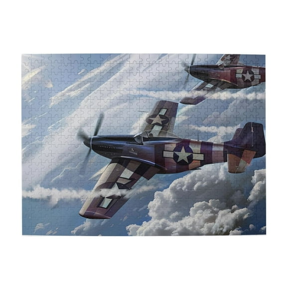 1000 Piece WWII Fighter Plane Jigsaw Puzzle For Adults – Dynamic Military Aircraft Art, Challenging Wooden Game, Relaxing Brain Exercise, Great Gift & Home Decor