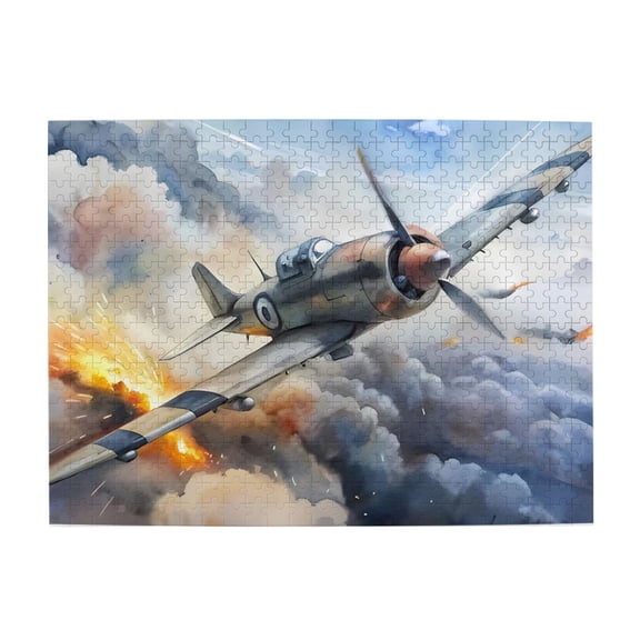 1000 Piece WWII Warplane Jigsaw Puzzle For Adults – Vibrant Aerial Combat Artwork, Challenging Wooden Brain Teaser, Relaxing Game, Unique Gift For History Buffs