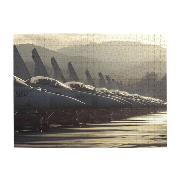 1000 Piece Wooden Fighter Jet Lineup Jigsaw Puzzle For Adults – Majestic Military Aircraft Art, Challenging & Relaxing Brain Game, Ideal Gift For Aviation Fans, Home Decor