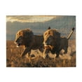 thumbnail image 1 of 1000-Piece Wooden Jigsaw Puzzle for Adults - Lions Running Savannah Sunset , Fun & Relaxing Family Game, No-Dust Interlocking Pieces, Perfect Wall Decor & Holiday Gift, 1 of 7