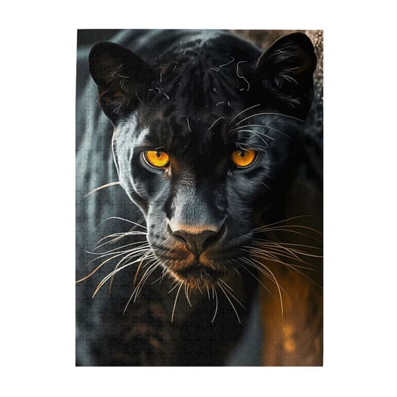 1000-Piece Wooden Jigsaw Puzzle for Adults - Panther Leopard Eyes Predator , Fun & Relaxing Family Game, No-Dust Interlocking Pieces, Perfect Wall Decor & Holiday Gift