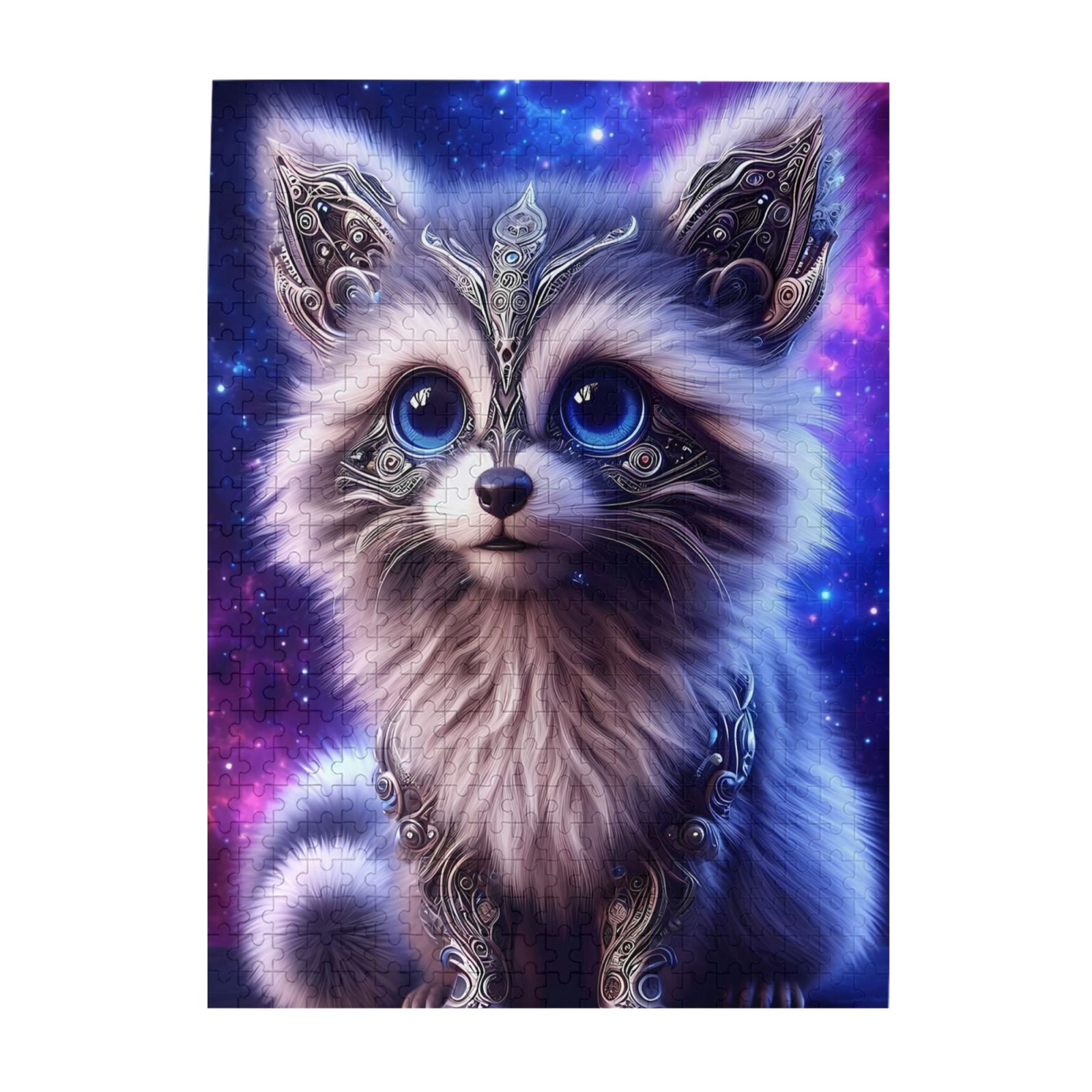 1000-Piece Wooden Jigsaw Puzzle for Adults - Cute Raccoon Galaxy ...