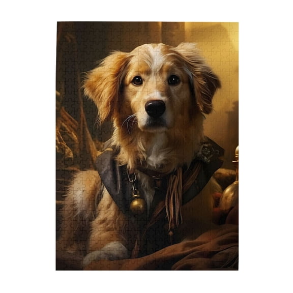 1000-Piece Wooden Jigsaw Puzzle for Adults & Families - Dog Collar Bell Tassel , Fun & Educational Brain-Teasing Game, Artistic Home Decor