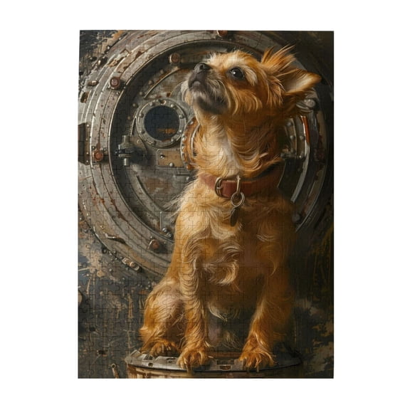 1000-Piece Wooden Jigsaw Puzzle for Adults & Families - Dog Industessrial Machine Portal , Fun & Educational Brain-Teasing Game, Artistic Home Decor