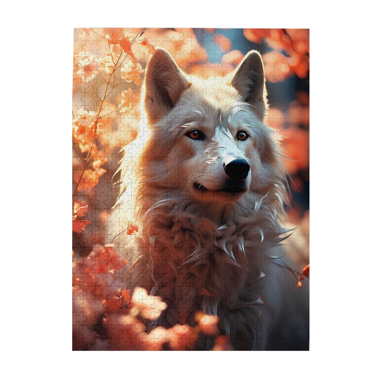 1000-Piece Wooden Jigsaw Puzzle for Adults & Families - Wolf Autumn ...