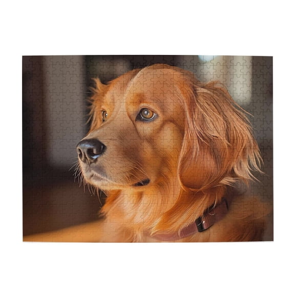 1000-Piece Wooden Jigsaw Puzzle for Adults - Golden Fur Collar Pet Look , Fun & Challenging Brain Teaser, Stylish Home Decor & Unique Gift