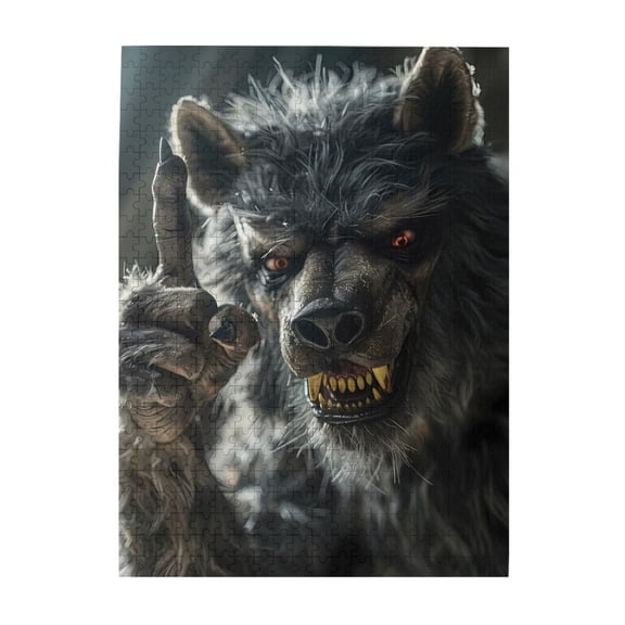 1000-Piece Wooden Jigsaw Puzzle for Adults - Werewolf Monsters Beast Creature , Interlocking Pieces with Guide Letters, Holiday Gift & Home Decor
