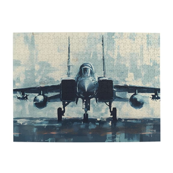 1000 Piece Wooden Modern Fighter Jet Jigsaw Puzzle For Adults Abstract Military Aircraft Art, Challenging Brain Game, Relaxing Hobby, Creative Gift & Home Wall Decor