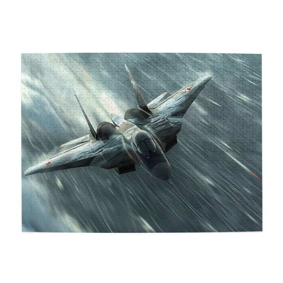 1000 Piece Wooden Supersonic Jet Jigsaw Puzzle For Adults – Dynamic Military Aviation Artwork, Challenging & Relaxing Brain Exercise, Ideal Gift For Hobbyists & Decor