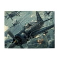 thumbnail image 1 of 1000 Piece Wooden WWII Fighter Planes Jigsaw Puzzle For Adults – Challenging Military Air Combat, Relaxing Brain Exercise, Captivating Historic Home Decor, Great Gift Idea, 1 of 7