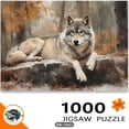 thumbnail image 1 of 1000 Pieces Adult Jigsaw Puzzles, Large Animal Wolf Puzzle, Adult Entertainment, Brain-Challenging Game, Exquisite DIY Home Decoration, High-Quality Printing, Ideal Choice for Friends and Fathers, 1 of 5